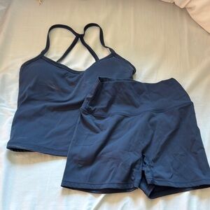 Women's Navy Workout Set